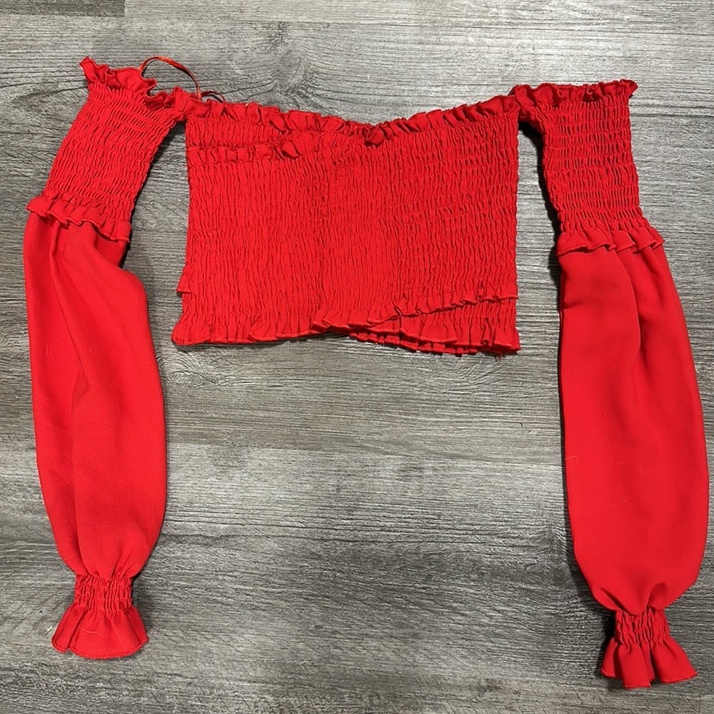 Off the shoulder crop top